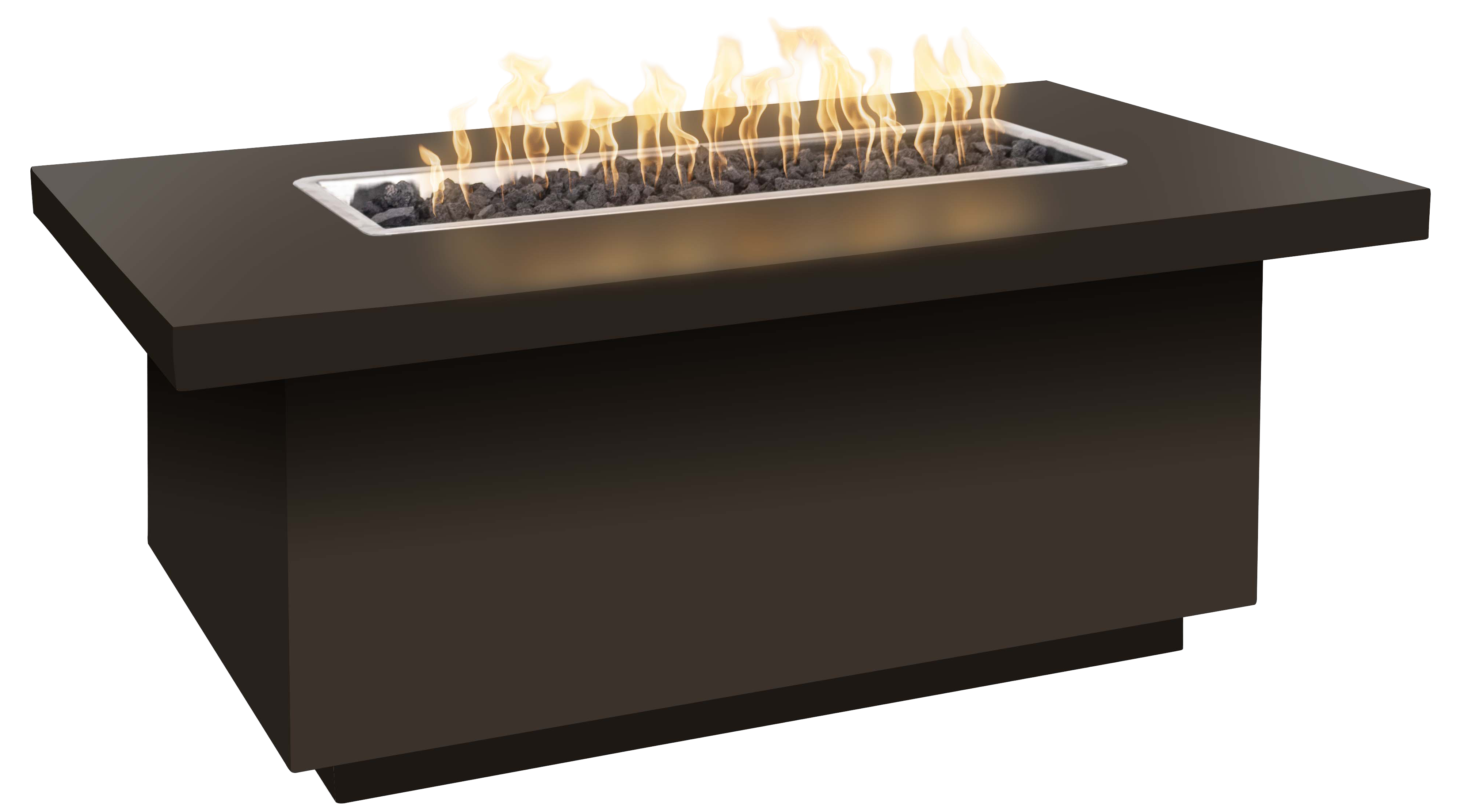 Fremont 60" Java Powder-Coated Steel Fire Table