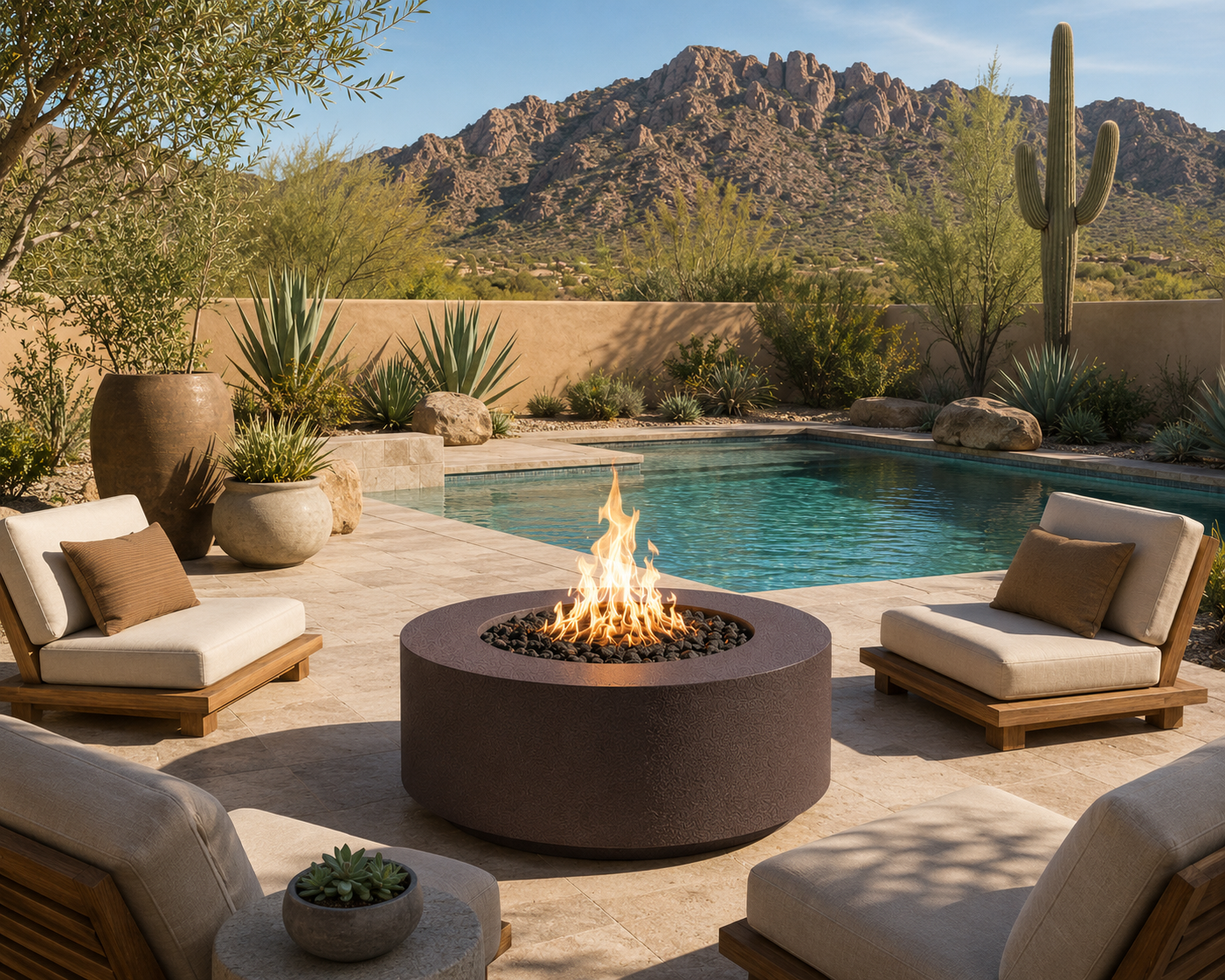 Unity 60" Copper Vein Powder-Coated Steel Fire Pit