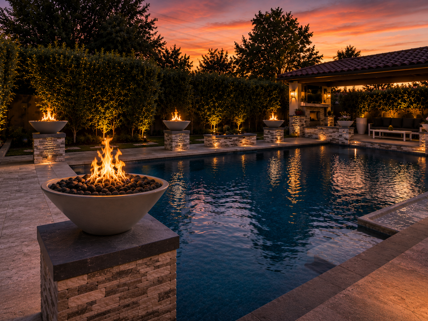 Cazo 31" Natural Gray Concrete Fire Bowl
